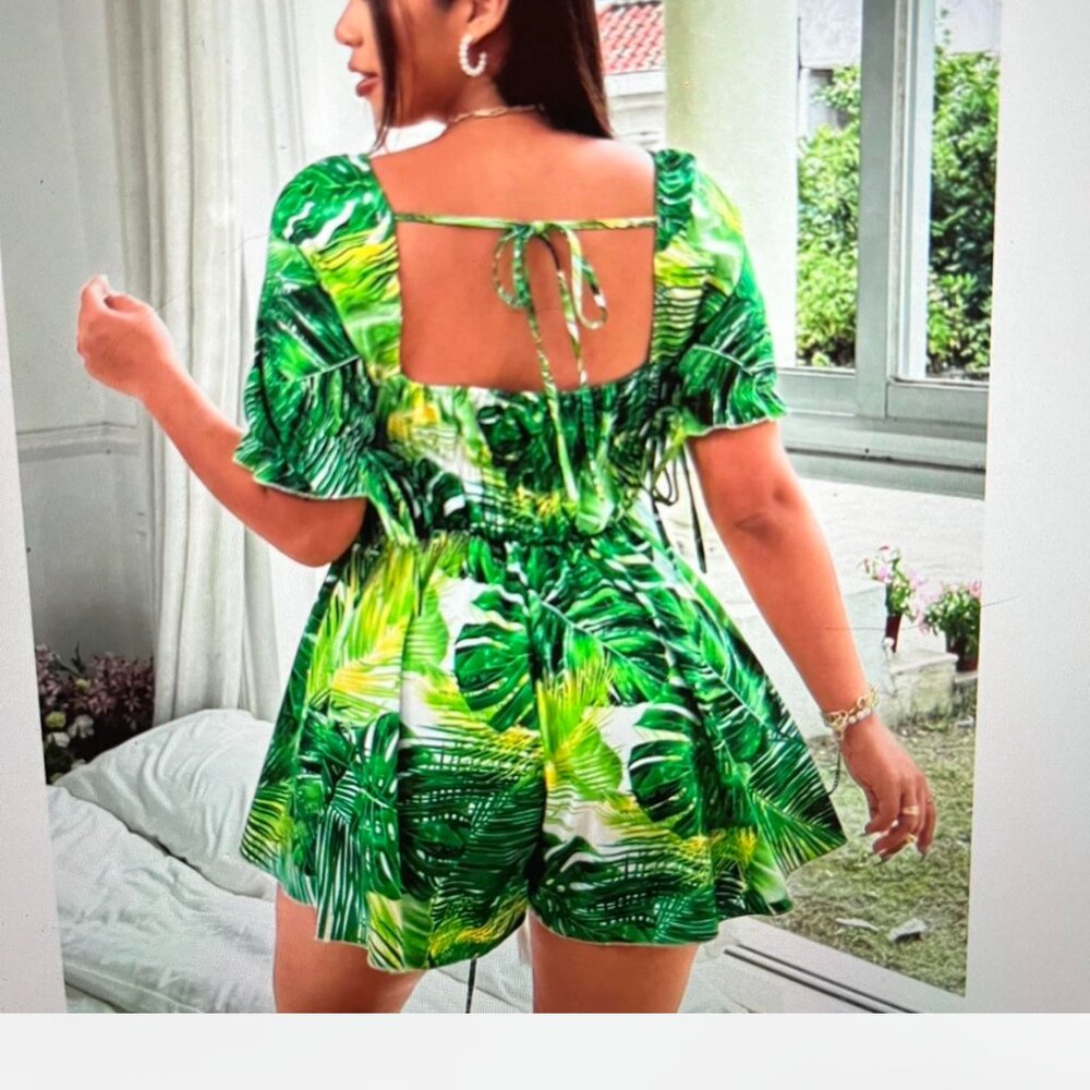 WOMENS SAFARI ROMPER SIZE 1X NEVER WORN